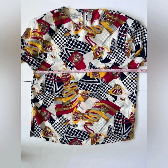 Red, Black, Gold Galinda Wans La Chine Petites Patterned Short Sleeve Top 12P - Picture 9 of 9